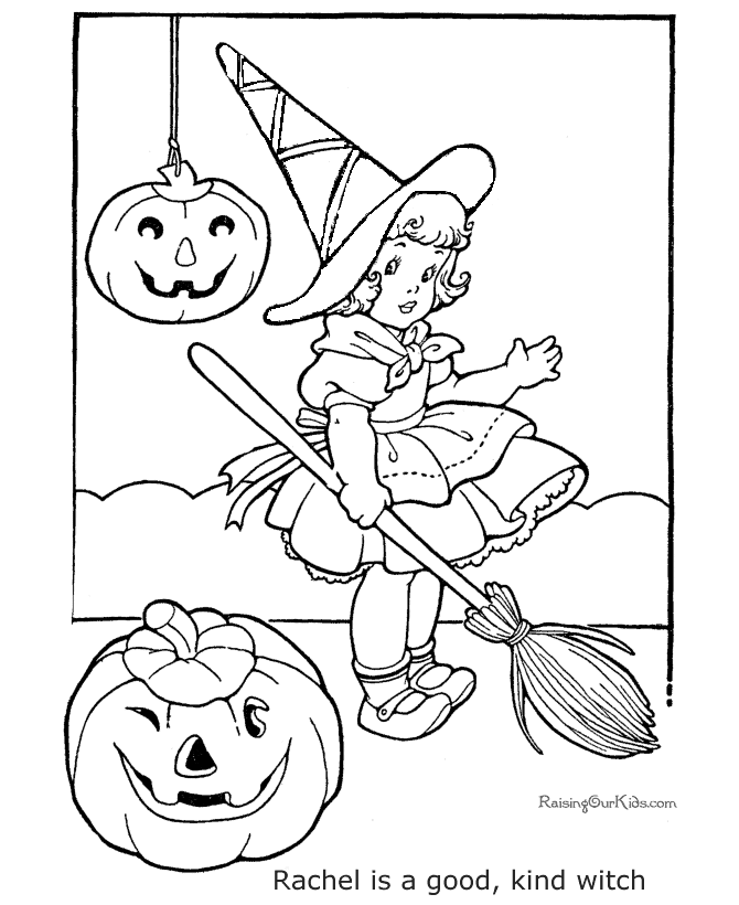 Trick or Treat Halloween Coloring Page