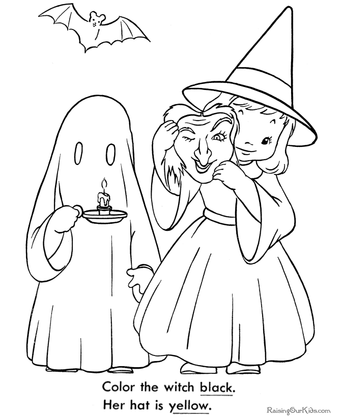 Printable Halloween coloring book pages
