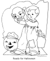 Free kid Halloween coloring pages