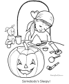 spooky Halloween boy coloring pages