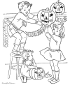 halloween kid coloring pages