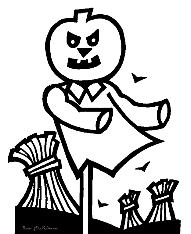 Child halloween coloring pages