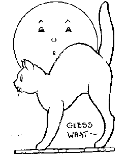 Halloween coloring page of Cat