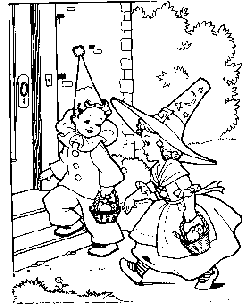 coloring page of Halloween costume