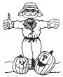Scarecrow Halloween coloring pages