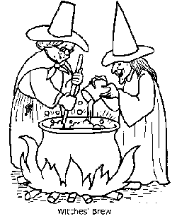 Scary Halloween coloring page