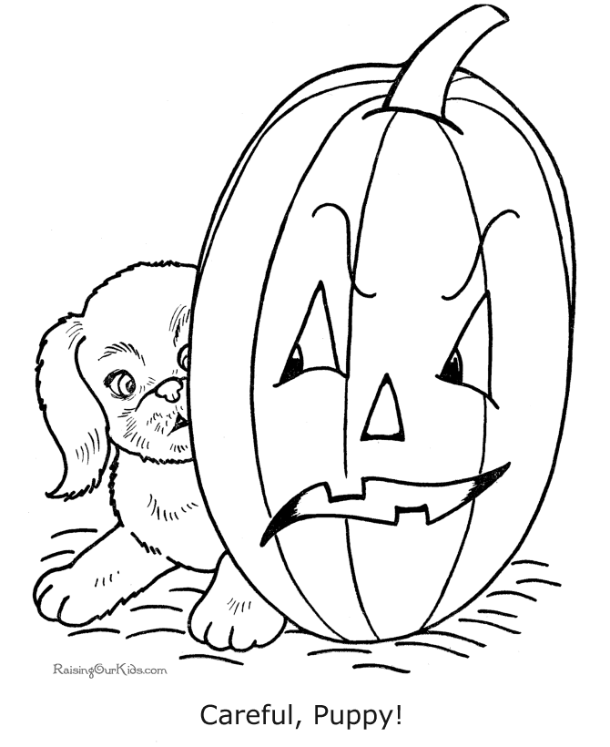 Halloween dog coloring page - Puppy