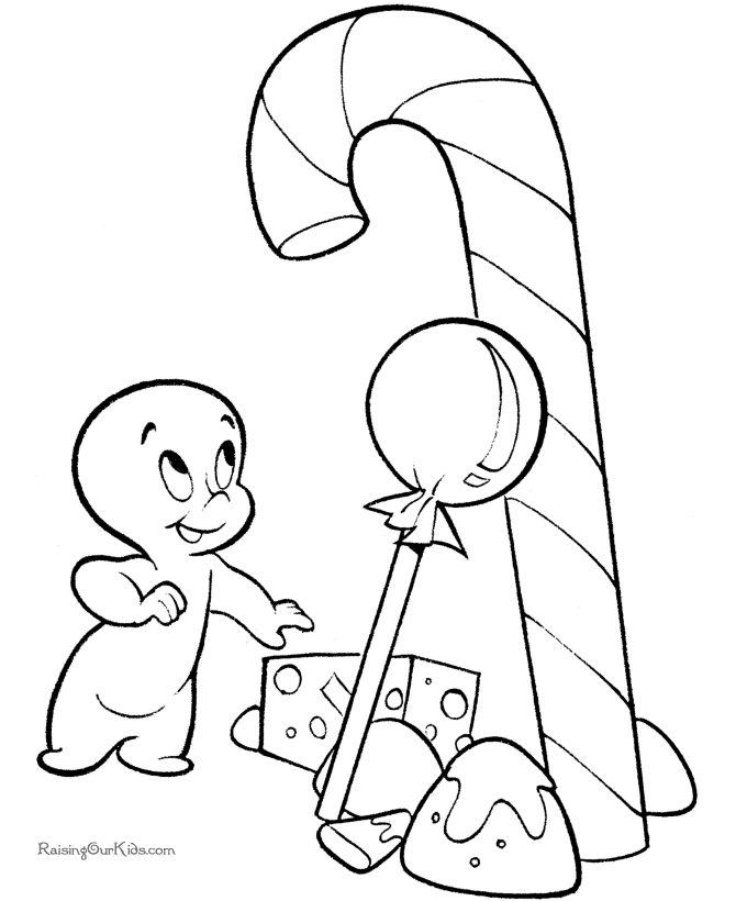 Free Ghost Halloween coloring pages!