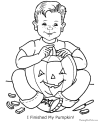 Child Halloween coloring pages
