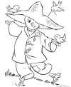 Halloween scarecrow coloring pictures